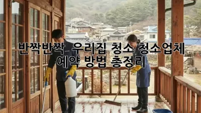반짝반짝 ✨ 우리집 청소, 청소업체 예약 방법 총정리!
