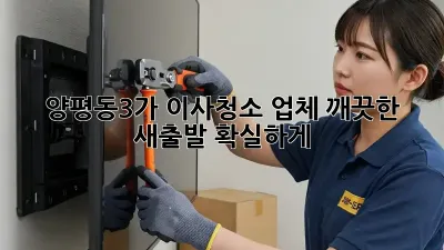 양평동3가 이사청소 업체: 깨끗한 새출발, 확실하게!