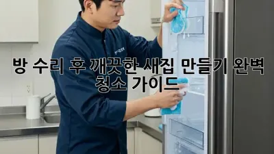 방 수리 후 깨끗한 새집 만들기: 완벽 청소 가이드